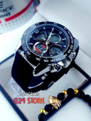 CASIO PLATEADO NEGRO GOMA