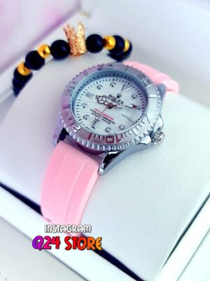 ROLEX MUJER GOMA ROSA
