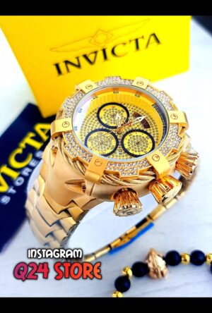 RELOJ INVICTA DORADO (BRILLANTES)